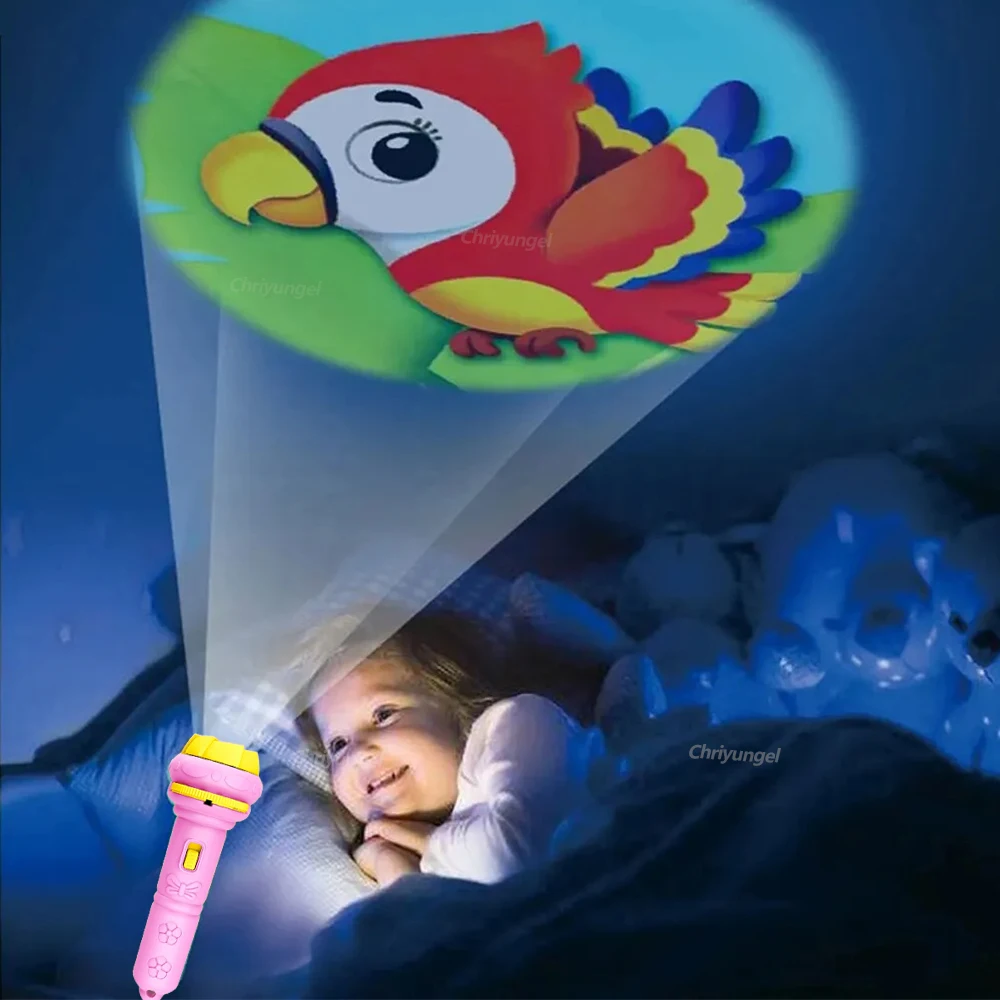 Projector Flashlight For Kids 10 Cards 80 Patterns Bedtime Toys Cartoon Light Educational Toy Gift For Toddler Boys Girls Projector Flashlight For Kids 10 Cards 80 Patterns Bedtime Toys Cartoon Light Educational Toy Gift For Toddler Boys Girls - Image 2