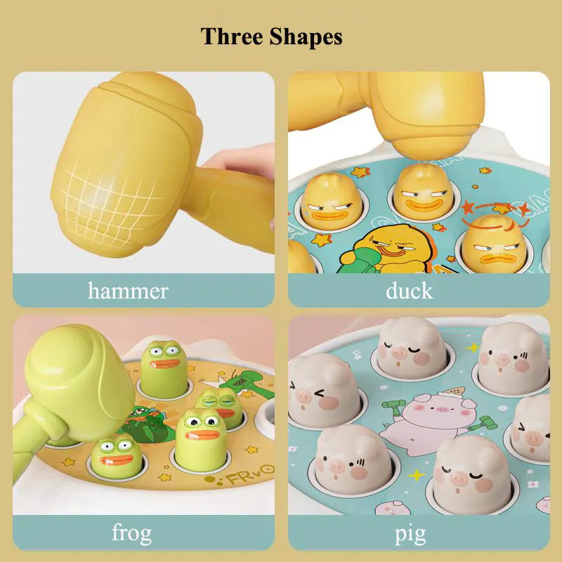 Ente/Frosch/Schwein Baby Spielzeug Montessori Lernspiel Lernpuzzle Geschenk Für 12–24 Monate Kleinkind Junge/Mädchen Mit Hammer Ente/Frosch/Schwein Baby Spielzeug Montessori Lernspiel Lernpuzzle Geschenk Für 12–24 Monate Kleinkind Junge/Mädchen Mit Hammer - Image 2