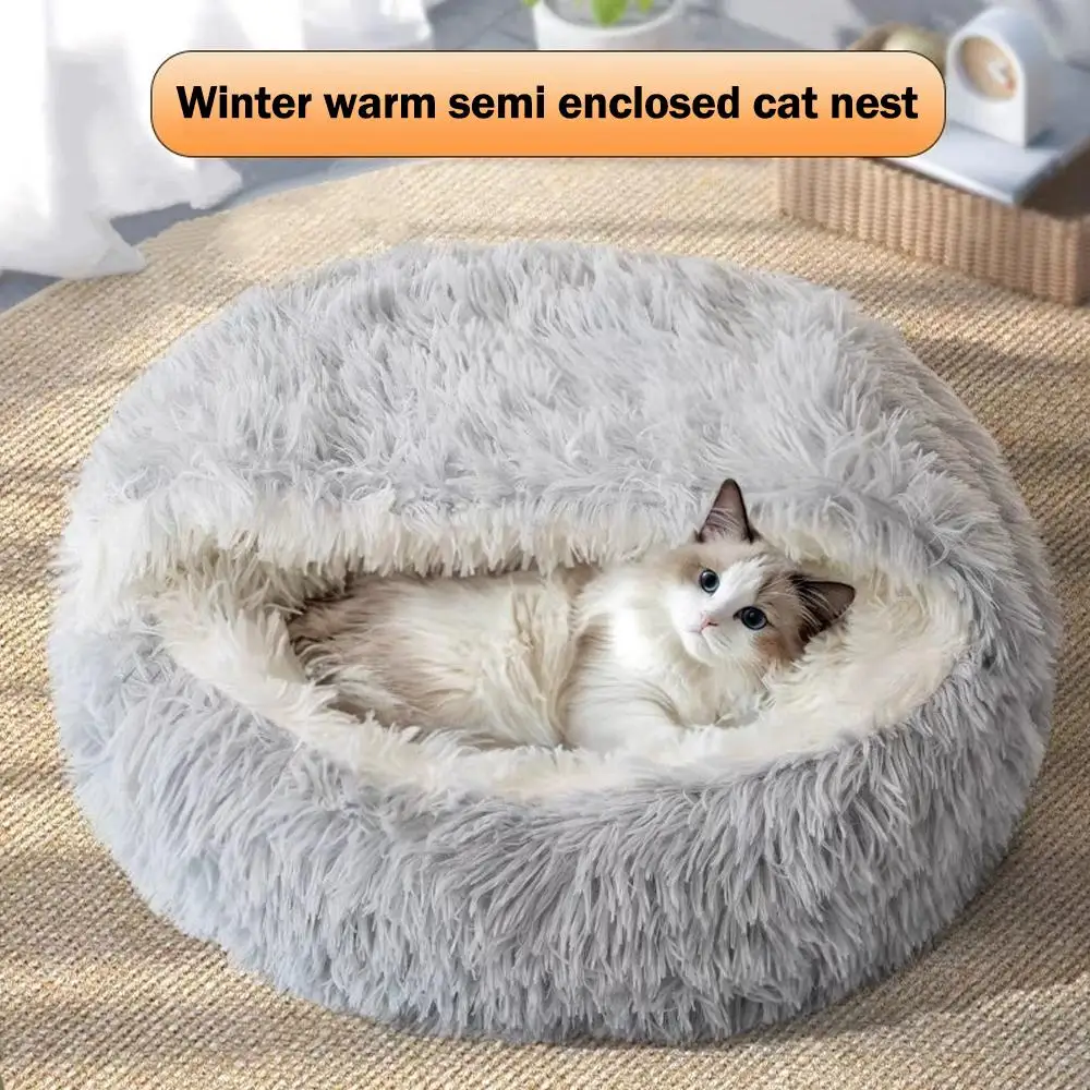 Winter Plush Pet Cat Bed Round Cat Cushion Cat House Warm Cats Basket Pet Sleep Bag Kitten Nest Kennel For Pet Dog Cats Winter Plush Pet Cat Bed Round Cat Cushion Cat House Warm Cats Basket Pet Sleep Bag Kitten Nest Kennel For Pet Dog Cats - Image 10