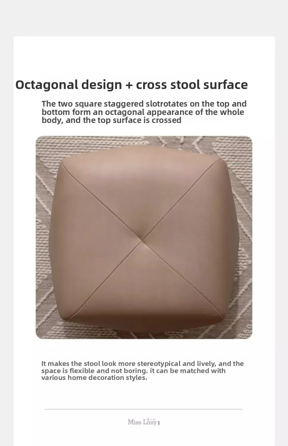 Solid Wood Octagonal Stool For Home Use, Shoe Changing Sofa, Footrest, Low Stool, Makeup Seat, Pedestal Solid Wood Octagonal Stool For Home Use, Shoe Changing Sofa, Footrest, Low Stool, Makeup Seat, Pedestal - Image 24