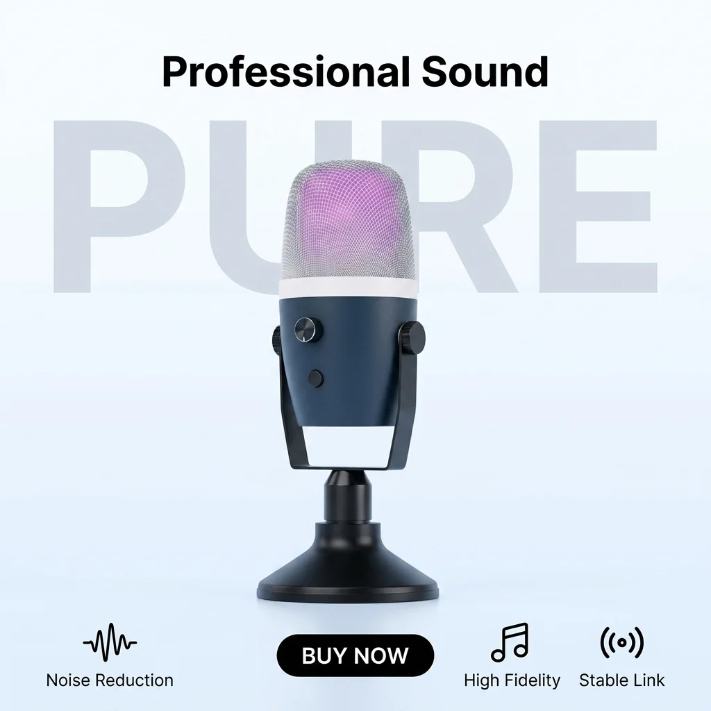 Rgb Usb-Kondensatormikrofon – Gaming-Streaming-Aufnahmemikrofon Für Pc, Podcasts &Amp; Sprachaufnahmen Gaming Mikrofon