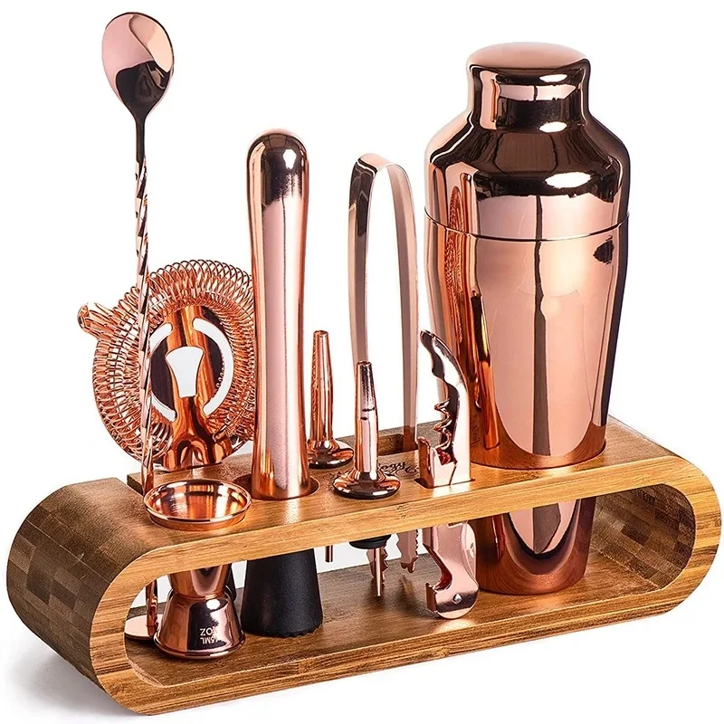 Cocktail Bar Set Mixology Bartender Kit: 10-Piece Bar Tool Set With Stylish Bamboo Stand Bar Accessories Cocktail Bar Set Mixology Bartender Kit: 10-Piece Bar Tool Set With Stylish Bamboo Stand Bar Accessories