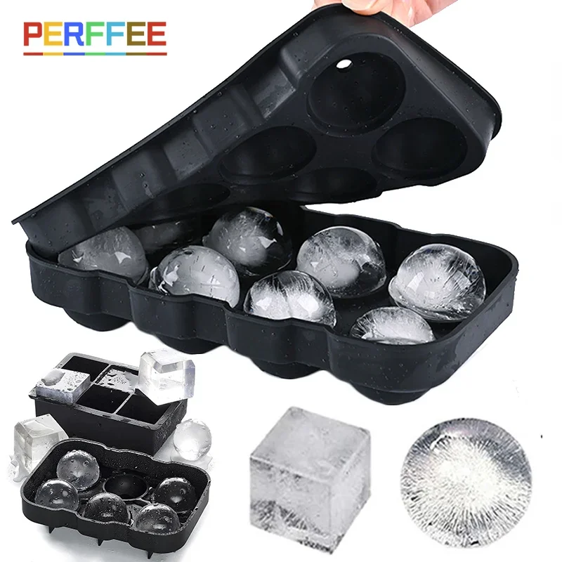 Eiswürfelschale, Silikon-Eisball-Gefrierschrankform, Quadratischer Eiswürfelbereiter Mit Deckel, 4/6/8 Gitter Für Whiskey, Cocktail, Kaffeezubehör Eiswürfelschale, Silikon-Eisball-Gefrierschrankform, Quadratischer Eiswürfelbereiter Mit Deckel, 4/6/8 Gitter Für Whiskey, Cocktail, Kaffeezubehör