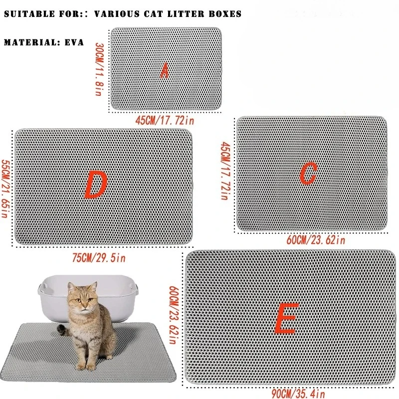 Large Size Cat Litter Mat Waterproof Pet Toilet Cat Litter Trapping Mat Non Slip Double Layer Cats Litter Box Pad Pet Product Large Size Cat Litter Mat Waterproof Pet Toilet Cat Litter Trapping Mat Non Slip Double Layer Cats Litter Box Pad Pet Product - Image 2