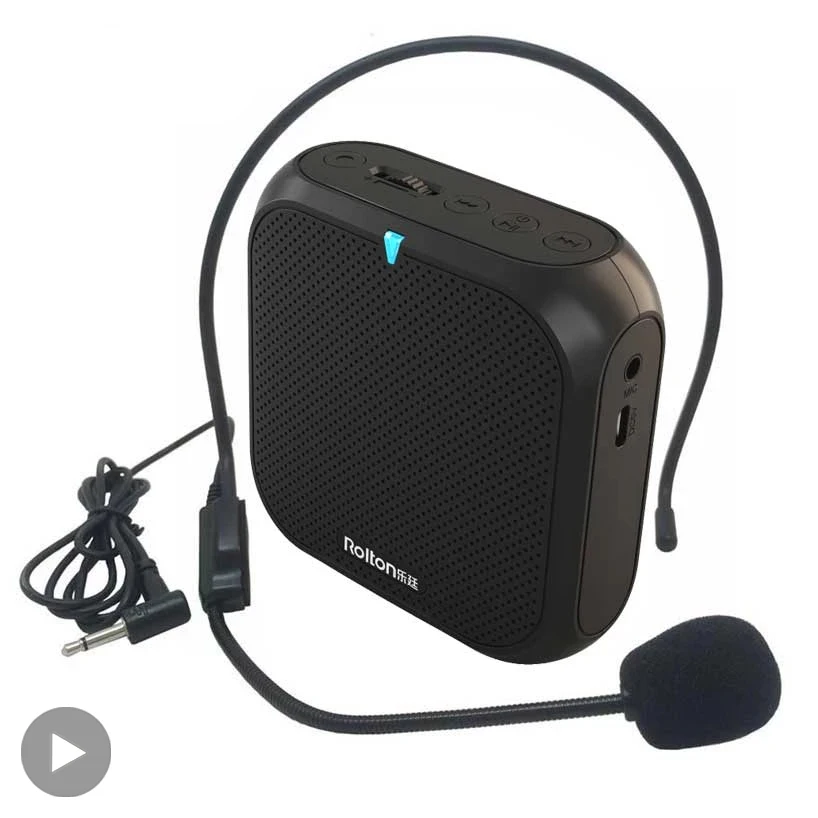 Tragbarer Sprachverstärker Mit Headset-Mikrofon – Kabelgebundener Lautsprecher Mit Audiorekorder, Batteriebetrieb &Amp; Mini-Mikrofon Sprachverstärker