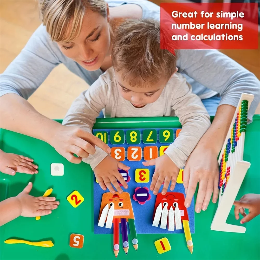 Felt Learning Board Children Toys Educational Diy Toy Addition Subtraction Finger Arithmetic Teaching Enlightenment Board Felt Learning Board Children Toys Educational Diy Toy Addition Subtraction Finger Arithmetic Teaching Enlightenment Board - Image 3