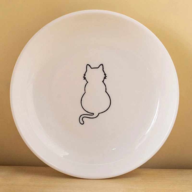 【F】Ceramic Cat Plates With Silicone Anti Slip Pad Pet Cat Snack Bowl Cute Kitten Food Bowl Pet Kitten Water Bowl Pet Supplies 【F】Ceramic Cat Plates With Silicone Anti Slip Pad Pet Cat Snack Bowl Cute Kitten Food Bowl Pet Kitten Water Bowl Pet Supplies - Image 15