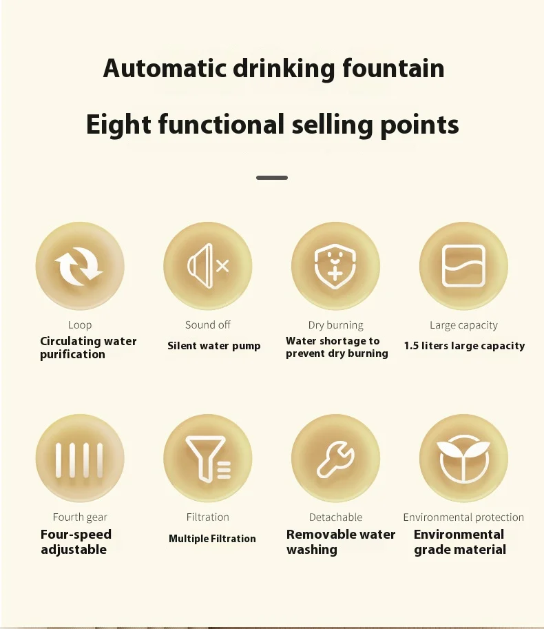 Cat Water Fountain Auto Filter Transparent Drinker Usb Anti-Dry Burning Recirculate Filtering Water Dispenser With Pump Cat Water Fountain Auto Filter Transparent Drinker Usb Anti-Dry Burning Recirculate Filtering Water Dispenser With Pump - Image 22