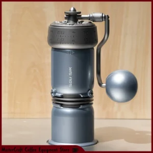 Sou Sik P1 Solo Manuelle Kaffeemühle Einstellbar Aluminiumlegierung Wüstengelb Gletscherblau Natürlicher Lotusrosa Outdoor-Kaffee