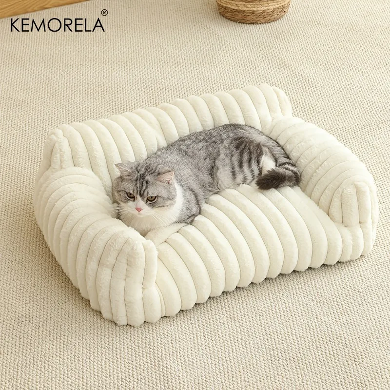 1Pcs Cat Sofa Bed-Soft Polyester Pet Bed With Striped Design, Breathable For All Seasons,Suitable For Small To Medium Cat 1Pcs Cat Sofa Bed-Soft Polyester Pet Bed With Striped Design, Breathable For All Seasons,Suitable For Small To Medium Cat