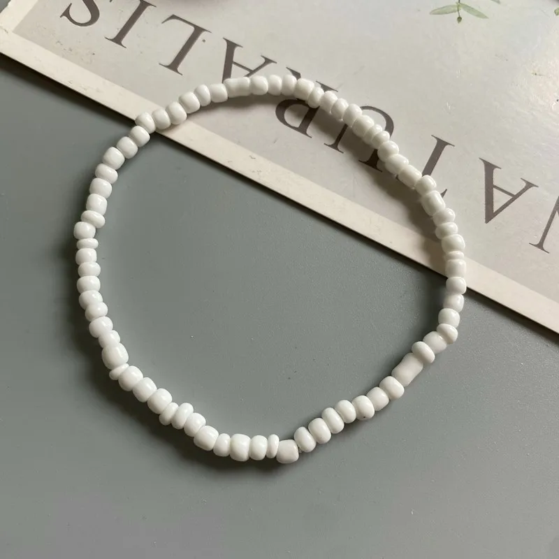 Weißes Fußkettchen Für Frauen, Buntes Modisches Mädchen, Winzige Rocailles, Fußarmband, Gelbes Böhmisches Fußkettchen, Geschenkschmuck Weißes Fußkettchen Für Frauen, Buntes Modisches Mädchen, Winzige Rocailles, Fußarmband, Gelbes Böhmisches Fußkettchen, Geschenkschmuck