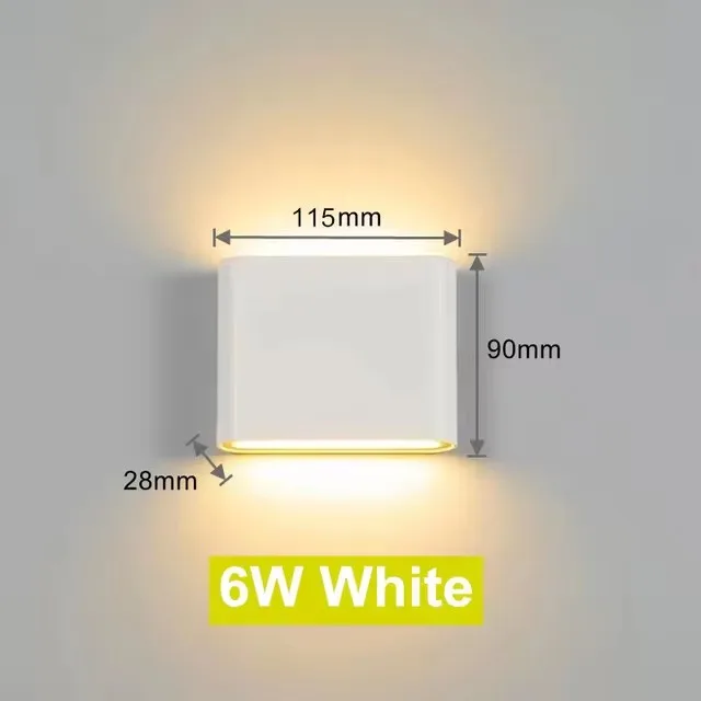 Moderne Wasserdichte 12W Led-Wandleuchte Für Den Außenbereich, Ip65, Aluminium, Nach Oben Und Unten, Wandleuchte, Garten, Veranda, Wandleuchte, Dekoration, Licht 110V, 220V Moderne Wasserdichte 12W Led-Wandleuchte Für Den Außenbereich, Ip65, Aluminium, Nach Oben Und Unten, Wandleuchte, Garten, Veranda, Wandleuchte, Dekoration, Licht 110V, 220V - Image 9