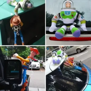 Heißer Verkauf 45 cm Toy Story Sherif Woody Buzz Lightyear Auto Spielzeug Außerhalb Nette Auto Zubehör Auto Dekoration Action Figur geschenke