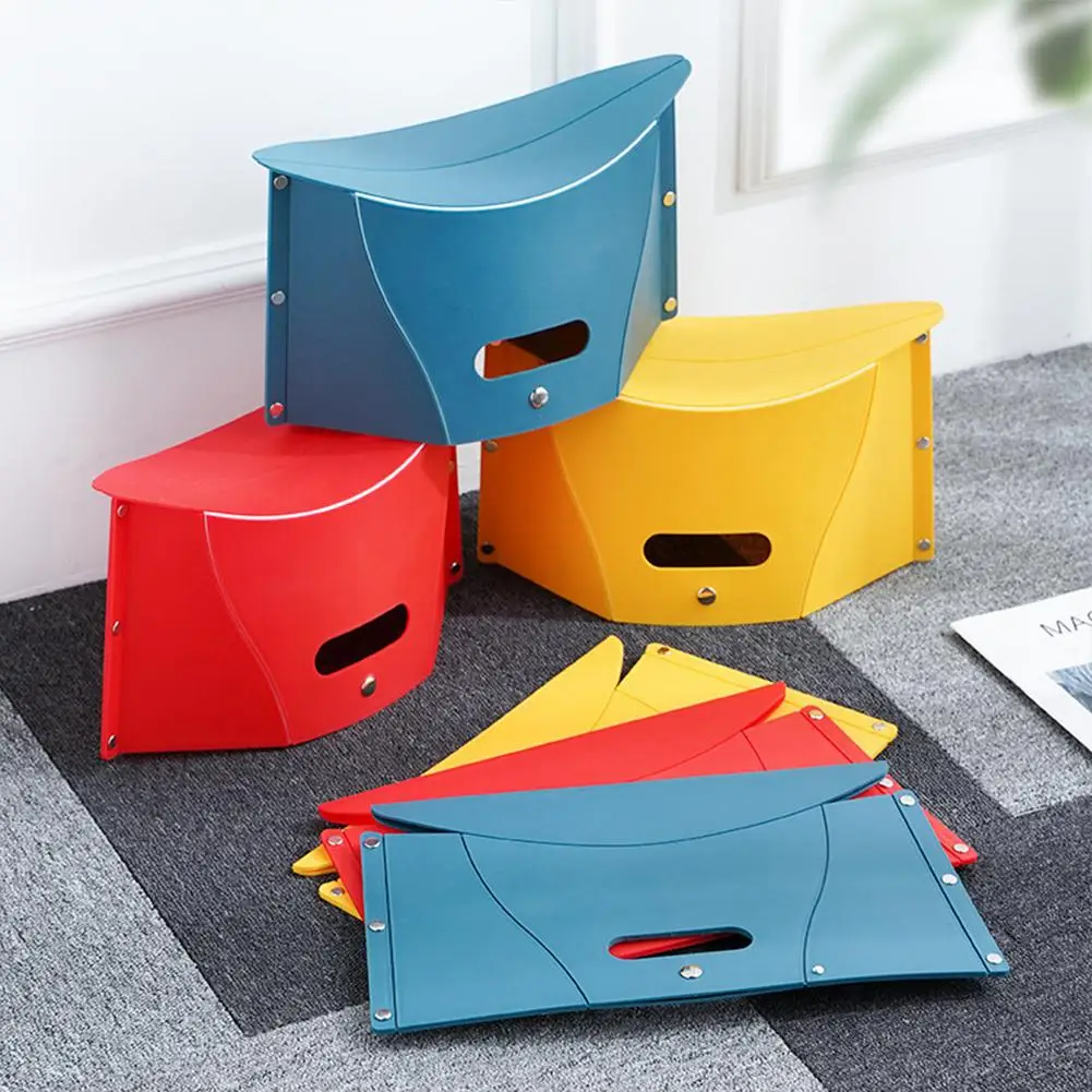 Multifunctional 3-In-1 Folding Stool Portable Pp Plastic Small Bench With Handle Foldable Storage Basket Multifunctional 3-In-1 Folding Stool Portable Pp Plastic Small Bench With Handle Foldable Storage Basket - Image 4