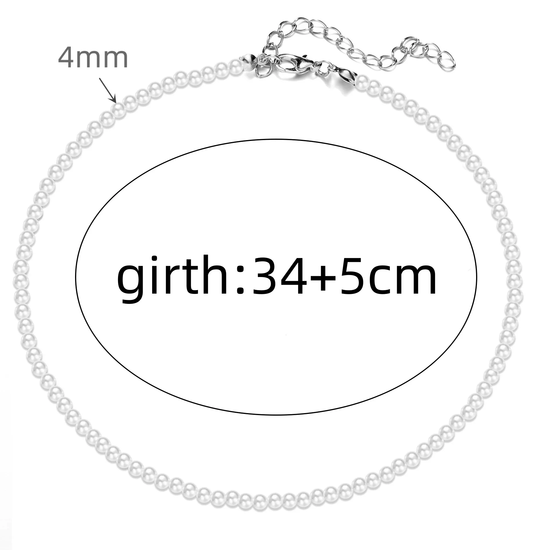 Trend 4-8Mm Weiße Perle Halskette Schlüsselbein Kette Für Frauen Klassische Elegante Hochzeit Hals Schmuck Liebe Anhänger Geschenk Trend 4-8Mm Weiße Perle Halskette Schlüsselbein Kette Für Frauen Klassische Elegante Hochzeit Hals Schmuck Liebe Anhänger Geschenk - Image 13