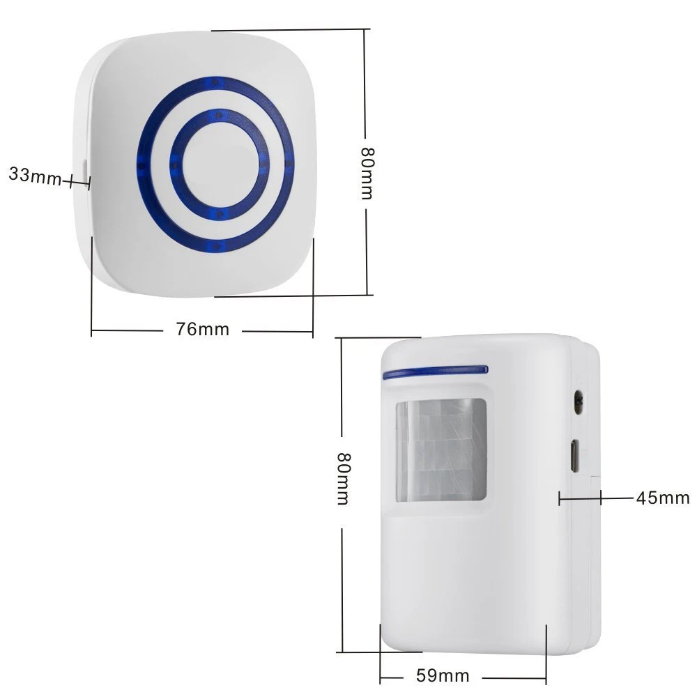 Kabelloser Bewegungsmelder Mit Alarm &Amp; Türklingel – Einfahrtsalarm Mit Körpersensor, Empfänger Und Sicherheitssystem Für Zuhause Kabelloser Bewegungsmelder Mit Alarm &Amp; Türklingel – Einfahrtsalarm Mit Körpersensor, Empfänger Und Sicherheitssystem Für Zuhause - Image 5