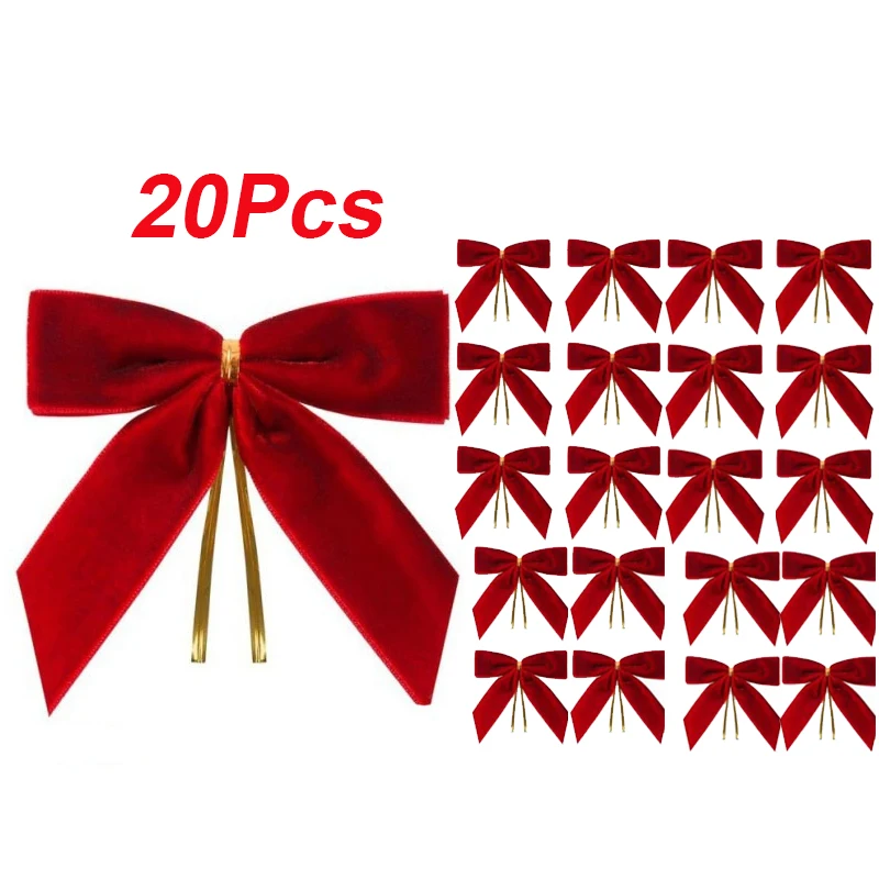10/20 Stück Samtschleifen Für Weihnachtsbaumdekoration, Kranz, Girlande, Samtschleife Mit Gedrehter Krawatte, Weihnachtssamtschleifen, Weihnachtsfeiertage 10/20 Stück Samtschleifen Für Weihnachtsbaumdekoration, Kranz, Girlande, Samtschleife Mit Gedrehter Krawatte, Weihnachtssamtschleifen, Weihnachtsfeiertage - Image 10