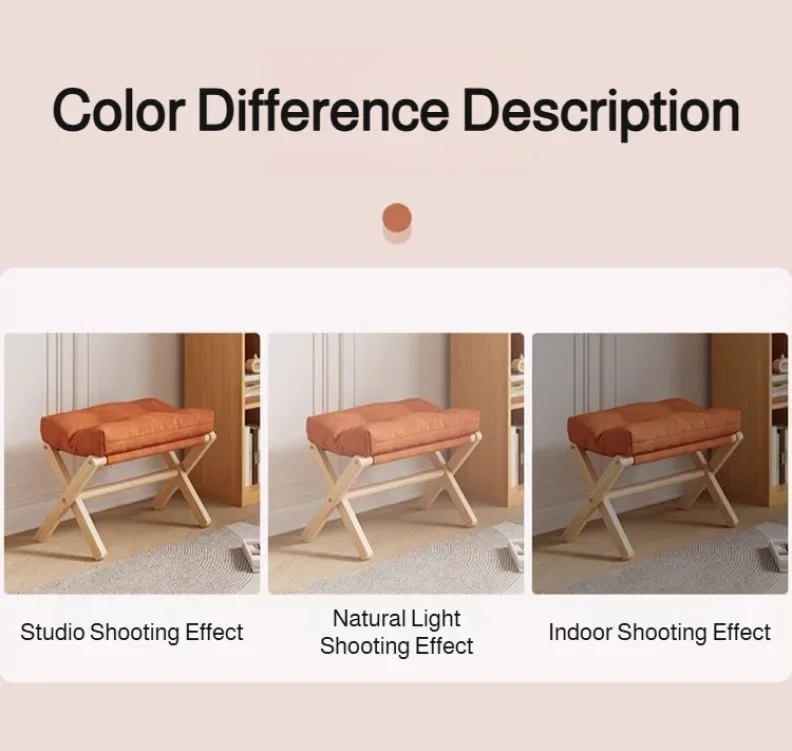 Solid Wood Folding Shoe Changing Stool With Cotton Filled Cushion, Portable Low Footstool For Entryway &Amp; Sofa Rest Solid Wood Folding Shoe Changing Stool With Cotton Filled Cushion, Portable Low Footstool For Entryway &Amp; Sofa Rest - Image 24