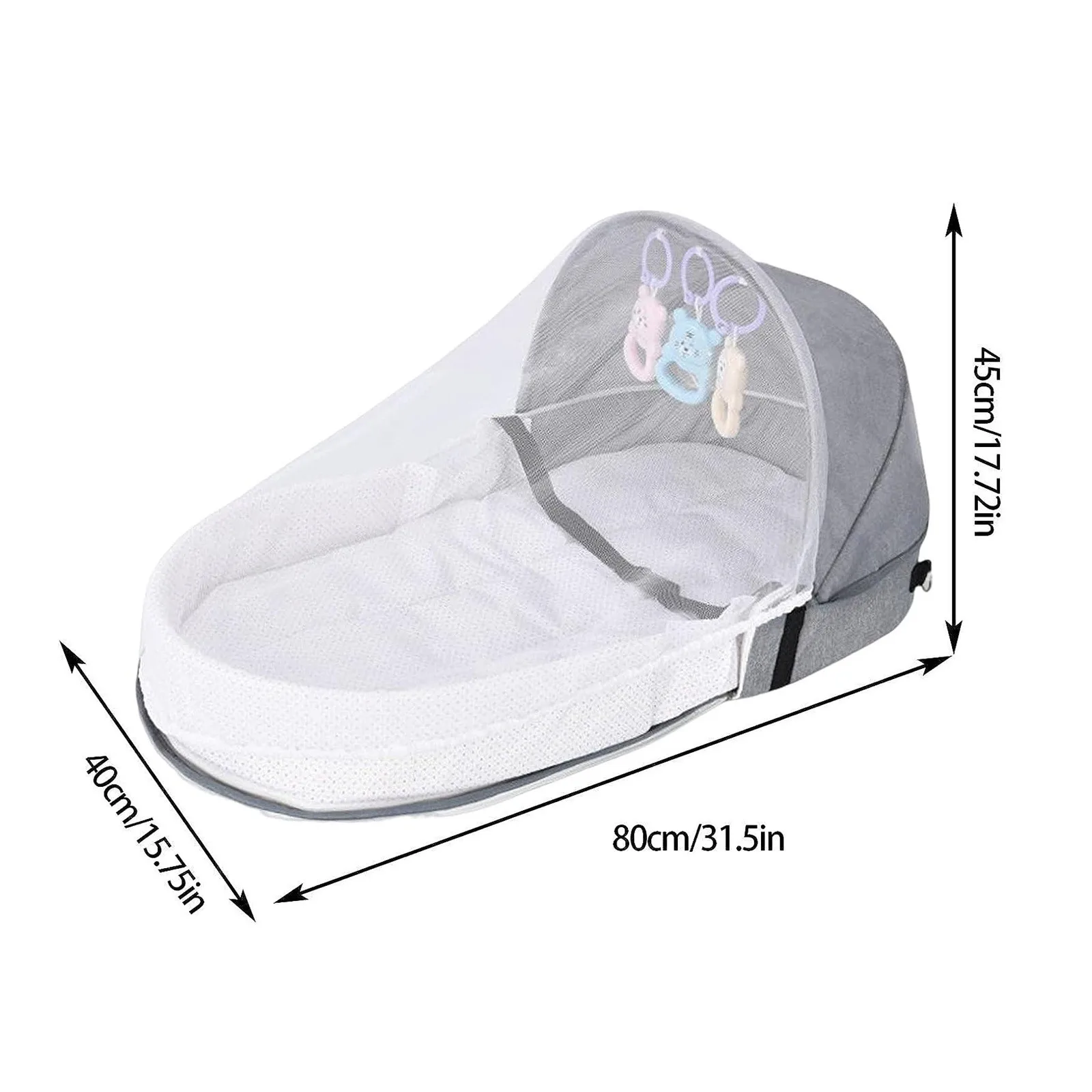 Babybett Klappbares Tragbares Babybett Mit Netz Und Markise Babynest Tragbares Babybett Für Camping Babybett Stuben Wagen Für Baby Babybett Klappbares Tragbares Babybett Mit Netz Und Markise Babynest Tragbares Babybett Für Camping Babybett Stuben Wagen Für Baby - Image 4
