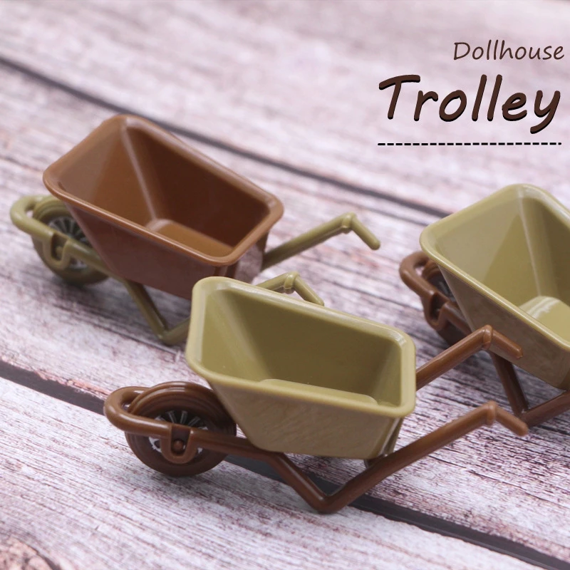 1Pc 1:12 Dollhouse Miniature Cart Trolley Mini Trailer Farm Tool Model Garden Furniture Decor Toy 1Pc 1:12 Dollhouse Miniature Cart Trolley Mini Trailer Farm Tool Model Garden Furniture Decor Toy - Image 4