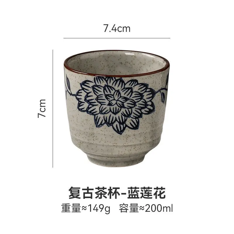 Japanischer Hefeng-Stil Handbemalte Keramik-Teetasse Weintasse Kleine Trinktasse Hotelqualität Hitzebeständige Verstärkte Haushaltstasse Japanischer Hefeng-Stil Handbemalte Keramik-Teetasse Weintasse Kleine Trinktasse Hotelqualität Hitzebeständige Verstärkte Haushaltstasse - Image 2