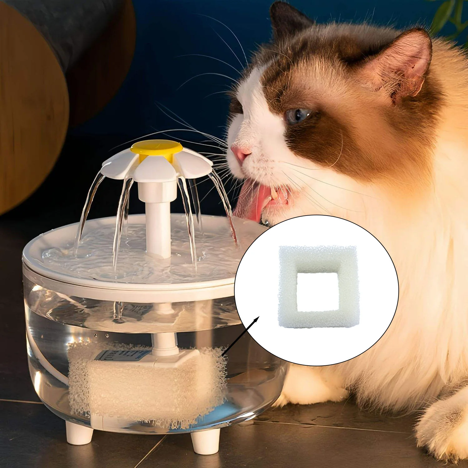 Cat Water Fountain Foam Filter – Compatible With Square Dispensers, Pre-Filtered For Fresh And Clean Drinking Water Cat Water Fountain Foam Filter – Compatible With Square Dispensers, Pre-Filtered For Fresh And Clean Drinking Water - Image 3
