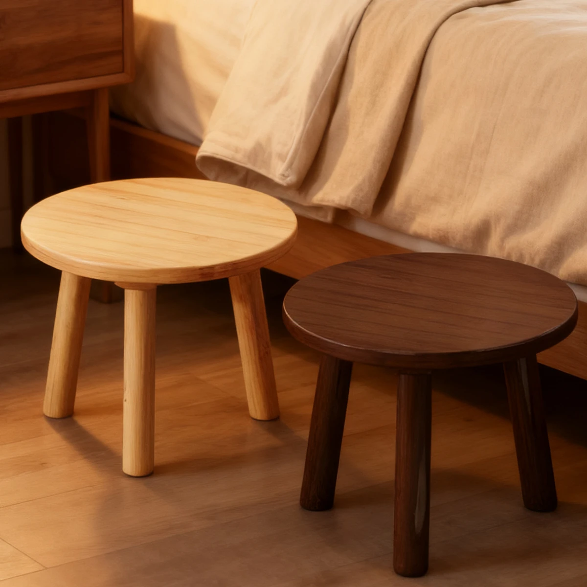 1Pc Bamboo Round Stool For Living Room &Amp; Balcony, Sturdy Lightweight Multifunctional Stool. 1Pc Bamboo Round Stool For Living Room &Amp; Balcony, Sturdy Lightweight Multifunctional Stool. - Image 5