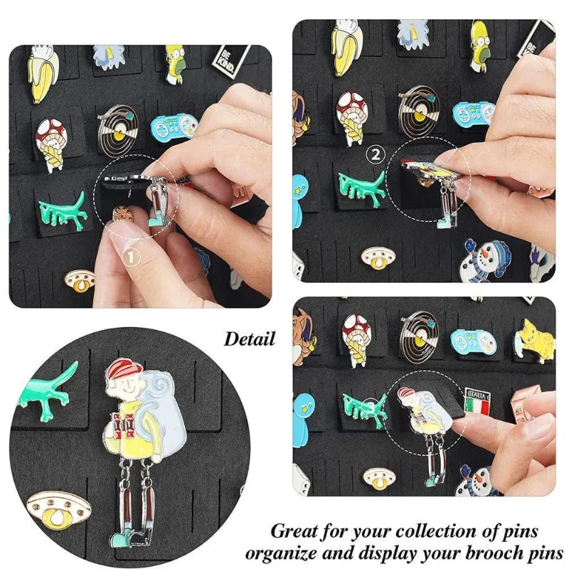 Hängender Pin Organizer Aus Baumwolle – Wandbanner Zur Aufbewahrung Und Präsentation Von Broschen, Emaille-Pins Und Abzeichen Hängender Pin Organizer Aus Baumwolle – Wandbanner Zur Aufbewahrung Und Präsentation Von Broschen, Emaille-Pins Und Abzeichen - Image 6
