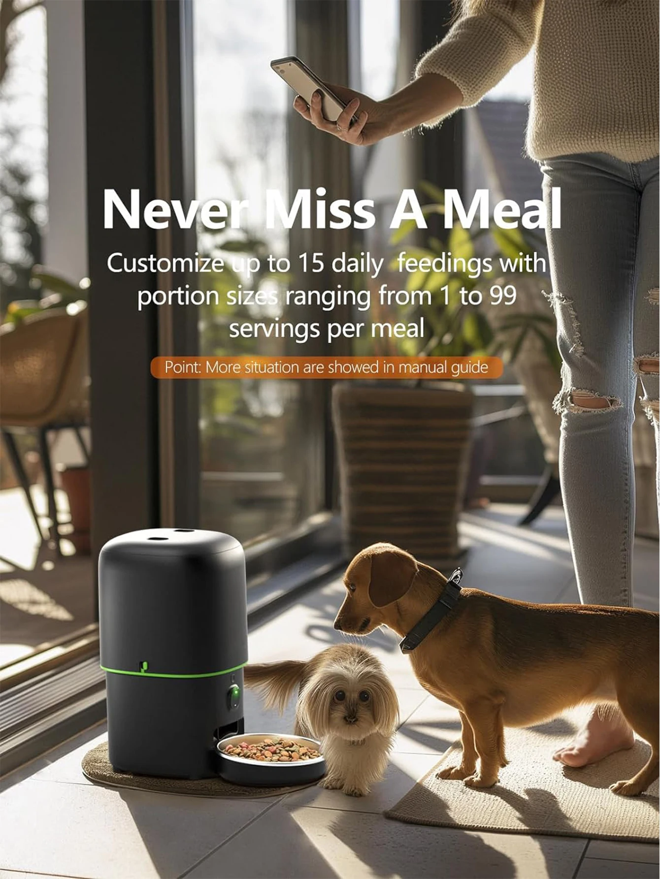 Automatische Katze Feeder Kamera Pet Smart Katze Lebensmittel Kibble Dispenser 2,4G/5Gwifi Tuya App Control Auto Feeder Für Katze Hund Zubehör Automatische Katze Feeder Kamera Pet Smart Katze Lebensmittel Kibble Dispenser 2,4G/5Gwifi Tuya App Control Auto Feeder Für Katze Hund Zubehör - Image 6