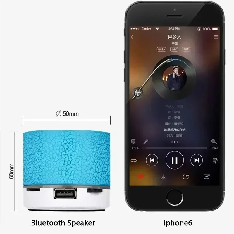 Mini Bluetooth Lautsprecher – Tragbarer Wireless Speaker Mit Led-Licht, Usb-, Sd-Karten-Unterstützung Und Kraftvollem Stereo-Sound Mini Bluetooth Lautsprecher – Tragbarer Wireless Speaker Mit Led-Licht, Usb-, Sd-Karten-Unterstützung Und Kraftvollem Stereo-Sound - Image 4