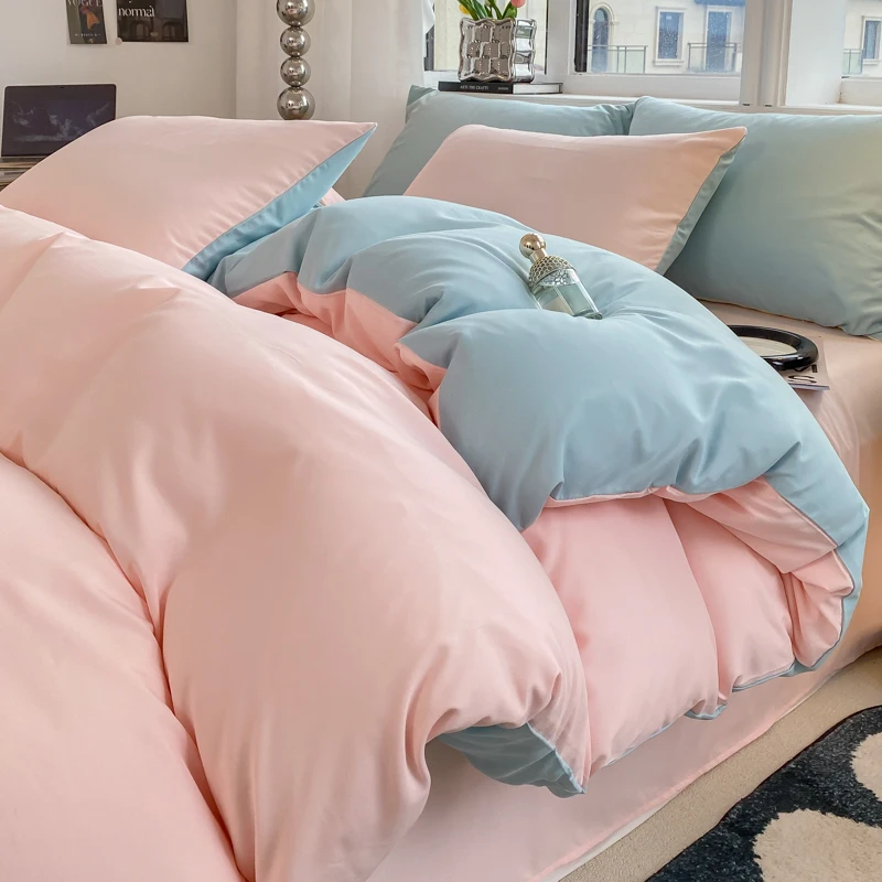 Ins Style Solid Color Duvet Cover Set Washed Cotton Bedclothes Comforter Cover Pillowcase Soft Bedding Sets Quilt Covers 220X240 Ins Style Solid Color Duvet Cover Set Washed Cotton Bedclothes Comforter Cover Pillowcase Soft Bedding Sets Quilt Covers 220X240 - Image 12