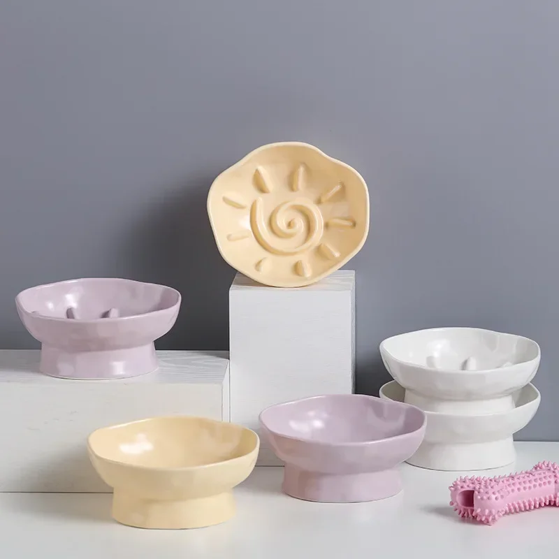 Cat Food Bowl Ceramic Elevated Cats Small Dogs Slow Feed Bowls Anti-Choking Pet Eating Feeders Anti-Gulping Puppy Supplies Cat Food Bowl Ceramic Elevated Cats Small Dogs Slow Feed Bowls Anti-Choking Pet Eating Feeders Anti-Gulping Puppy Supplies - Image 19