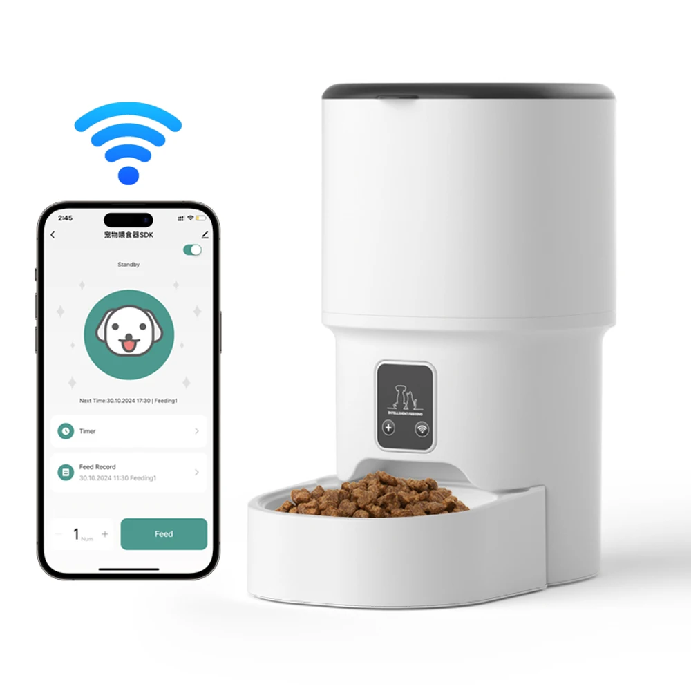 Automatic Cat Feeder With Camera, Video Pet Feeder, 2.4G Cat Food Dispenser, Automatic Dog Feeder Automatic Cat Feeder With Camera, Video Pet Feeder, 2.4G Cat Food Dispenser, Automatic Dog Feeder - Image 7