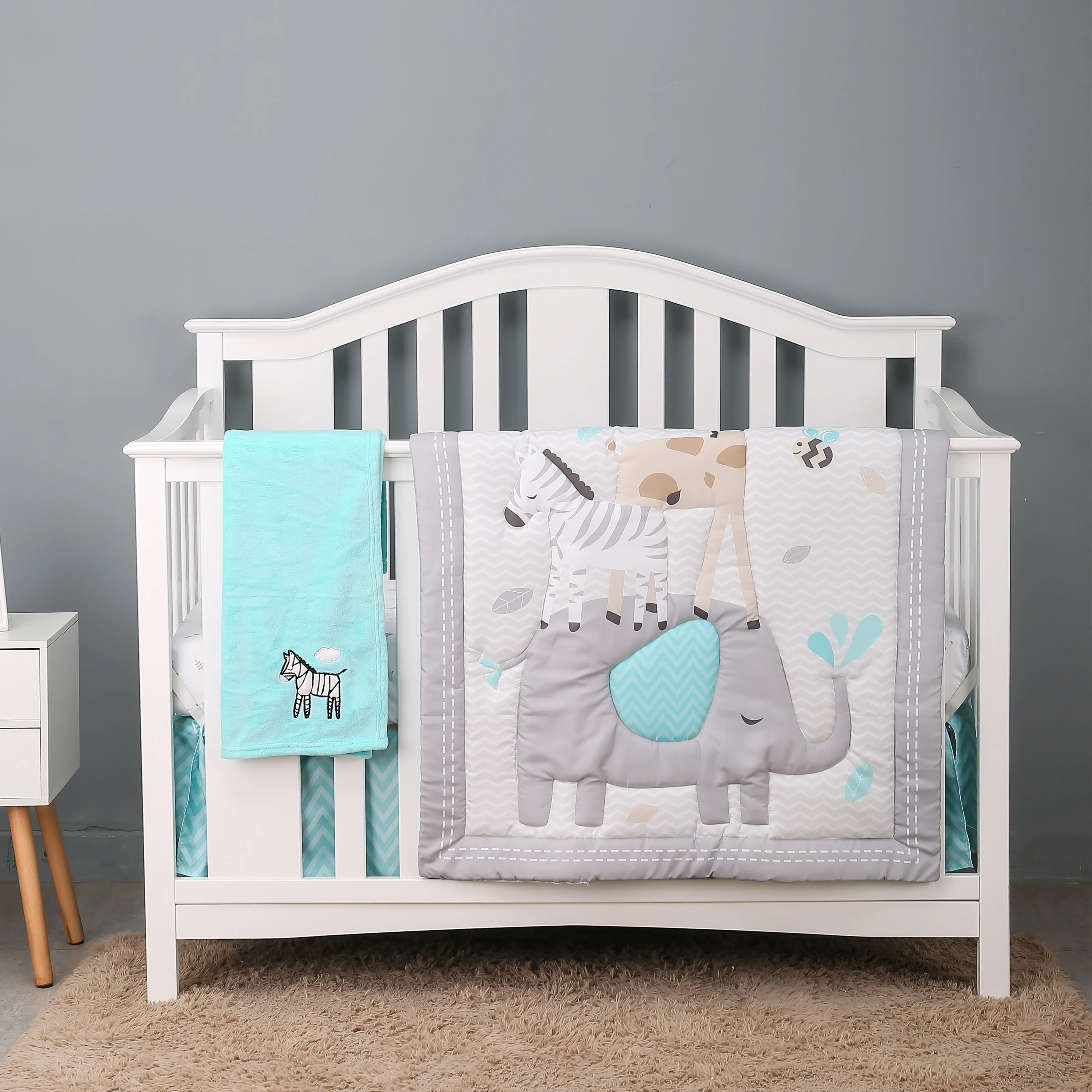 Kinder Bett Bettwäsche-Set Für Jungen Mädchen Kinderzimmer Bettwäsche Weiche Baby Bettwäsche Kinder Bett Set 4 Stück Kinder Bett Tröster Spann Betttuch Kinder Bett Rock Decke Kinder Bett Bettwäsche-Set Für Jungen Mädchen Kinderzimmer Bettwäsche Weiche Baby Bettwäsche Kinder Bett Set 4 Stück Kinder Bett Tröster Spann Betttuch Kinder Bett Rock Decke - Image 7