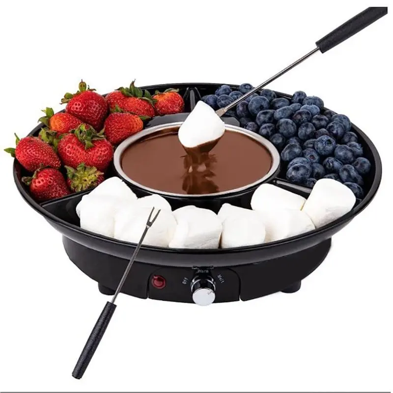 Aee2-Elektrisches Fondue-Set, Mit Gabel, Schokoladenschmelztopf, Schmelztopf Für Schokolade Und Süßigkeiten, Us-Stecker Aee2-Elektrisches Fondue-Set, Mit Gabel, Schokoladenschmelztopf, Schmelztopf Für Schokolade Und Süßigkeiten, Us-Stecker - Image 2