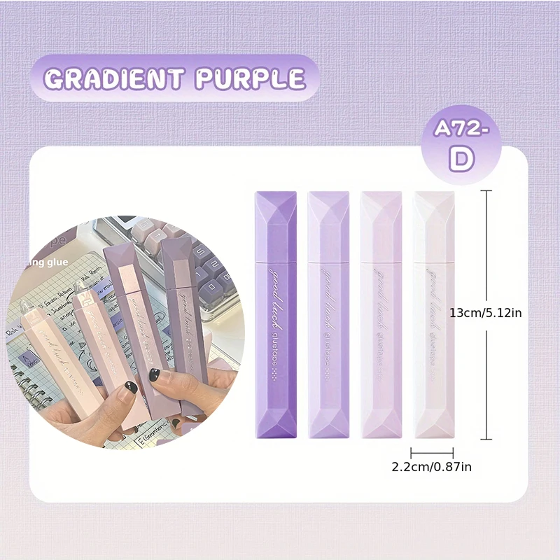 4Er-Pack Doppelseitiger Klebebandroller, 6 Mm X 196 Zoll Klebeband-Kleberoller Für Scrapbook-Bastelbedarf, Büro, Schule 4Er-Pack Doppelseitiger Klebebandroller, 6 Mm X 196 Zoll Klebeband-Kleberoller Für Scrapbook-Bastelbedarf, Büro, Schule - Image 2