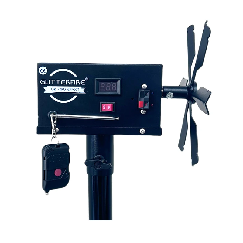 Doppelrad Bühnen-Effektmaschine Mit Funkfernbedienung – Rotierendes Einrad-Windrad Für Hochzeiten Und Events Doppelrad Bühnen-Effektmaschine Mit Funkfernbedienung – Rotierendes Einrad-Windrad Für Hochzeiten Und Events - Image 2