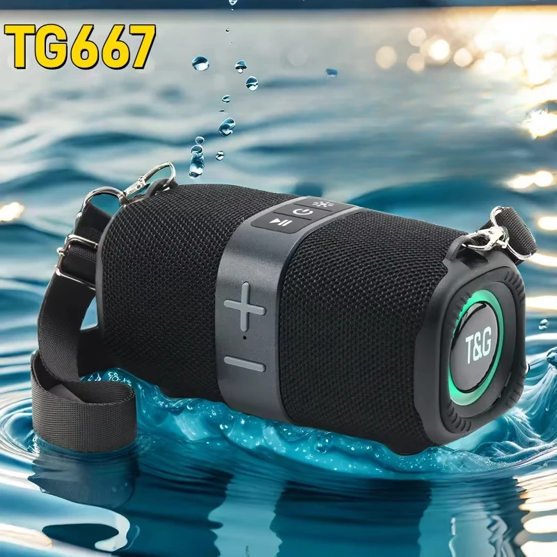 Tg667 Outdoor Bluetooth-Lautsprecher – Bluetooth 5.3, Dual-Lautsprecher, Subwoofer, Rgb-Licht, Fm-Radio, Tf-Karte &Amp; Usb Tg667 Outdoor Bluetooth-Lautsprecher – Bluetooth 5.3, Dual-Lautsprecher, Subwoofer, Rgb-Licht, Fm-Radio, Tf-Karte &Amp; Usb - Image 2