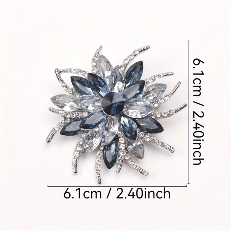 Mehrfarbige Kristallblumen-Brosche, Voll Mit Strass Besetztes Sonnenstrahl-Design, Luxuriöse Statement-Anstecknadel, Eleganter Modeschmuck Für Damen, Ideal Für Mäntel &Amp; Kleider, Perfektes Geschenk Für Hochzeiten &Amp; Partys Mehrfarbige Kristallblumen-Brosche, Voll Mit Strass Besetztes Sonnenstrahl-Design, Luxuriöse Statement-Anstecknadel, Eleganter Modeschmuck Für Damen, Ideal Für Mäntel &Amp; Kleider, Perfektes Geschenk Für Hochzeiten &Amp; Partys - Image 4