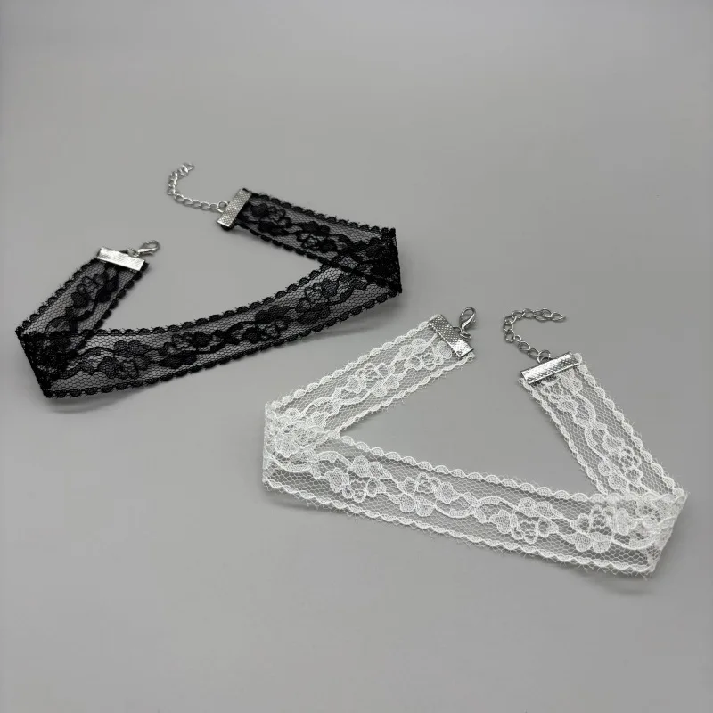2026 New Black Sexy Lace Flower Necklace For Women Harajuku Gothic Short Choker Collar Necklace Party Female Neck Accessories 2026 New Black Sexy Lace Flower Necklace For Women Harajuku Gothic Short Choker Collar Necklace Party Female Neck Accessories - Image 4
