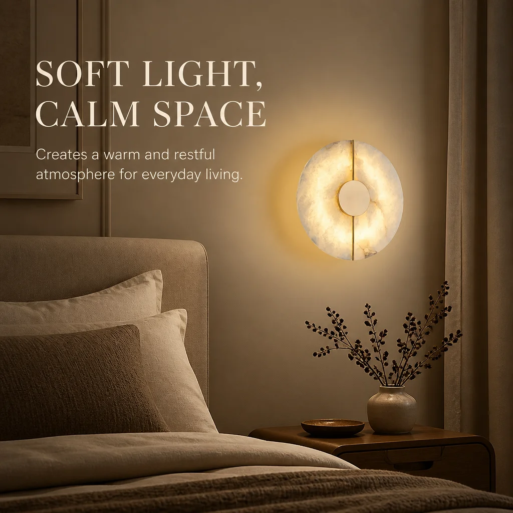 Moderne Luxuriöse Kreative Led-Wandleuchte - Alabaster Led-Wandlampe Für Schlafzimmer, Nachttisch, Wohnzimmer, Flur, Innendekor-Beleuchtung Moderne Luxuriöse Kreative Led-Wandleuchte - Alabaster Led-Wandlampe Für Schlafzimmer, Nachttisch, Wohnzimmer, Flur, Innendekor-Beleuchtung - Image 6