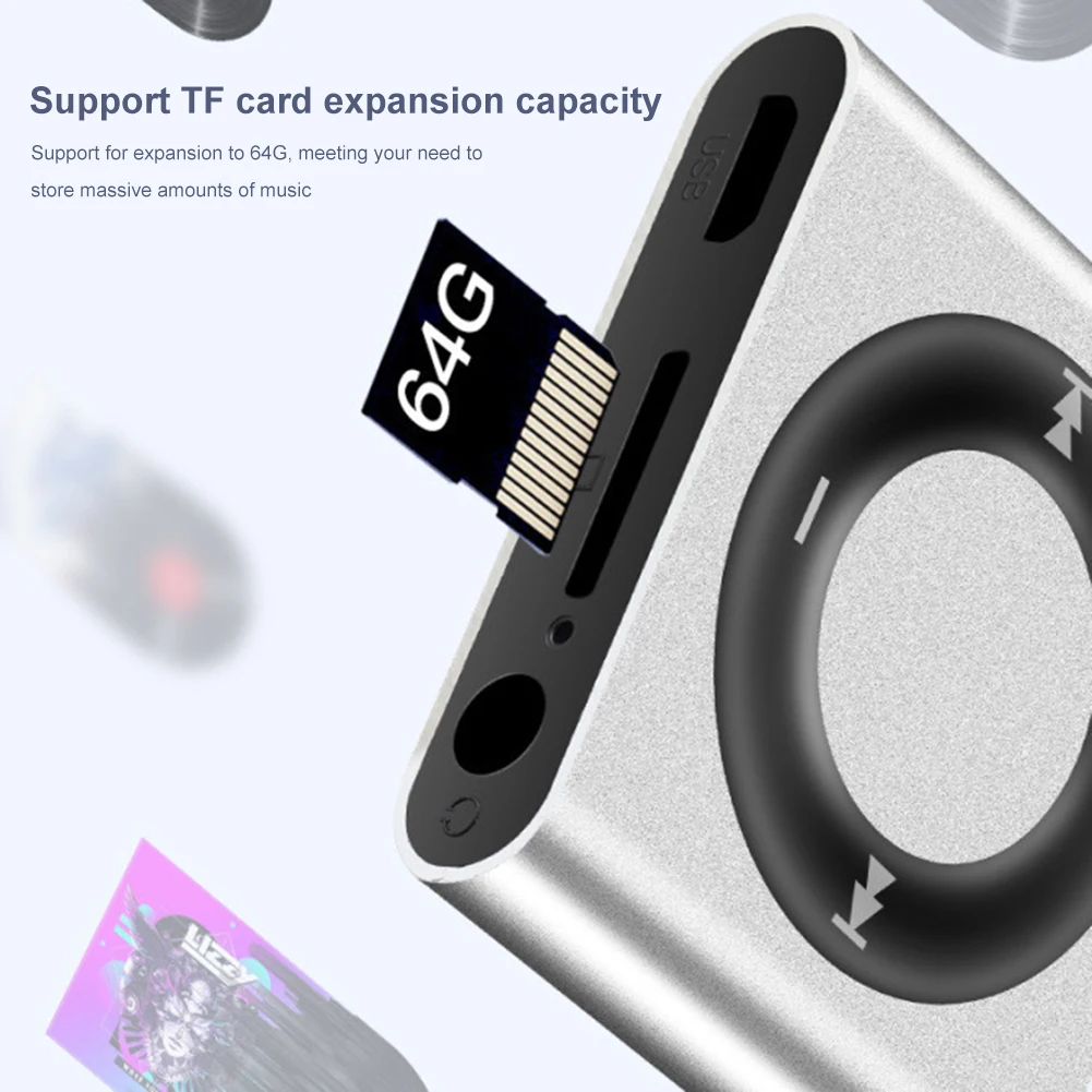 Tragbarer Mini Mp3-Player Mit Clip – Sport-Walkman Mit Lautsprecher, Kopfhörern Und Tf-Karten-Unterstützung Bis 64 Gb Tragbarer Mini Mp3-Player Mit Clip – Sport-Walkman Mit Lautsprecher, Kopfhörern Und Tf-Karten-Unterstützung Bis 64 Gb - Image 6