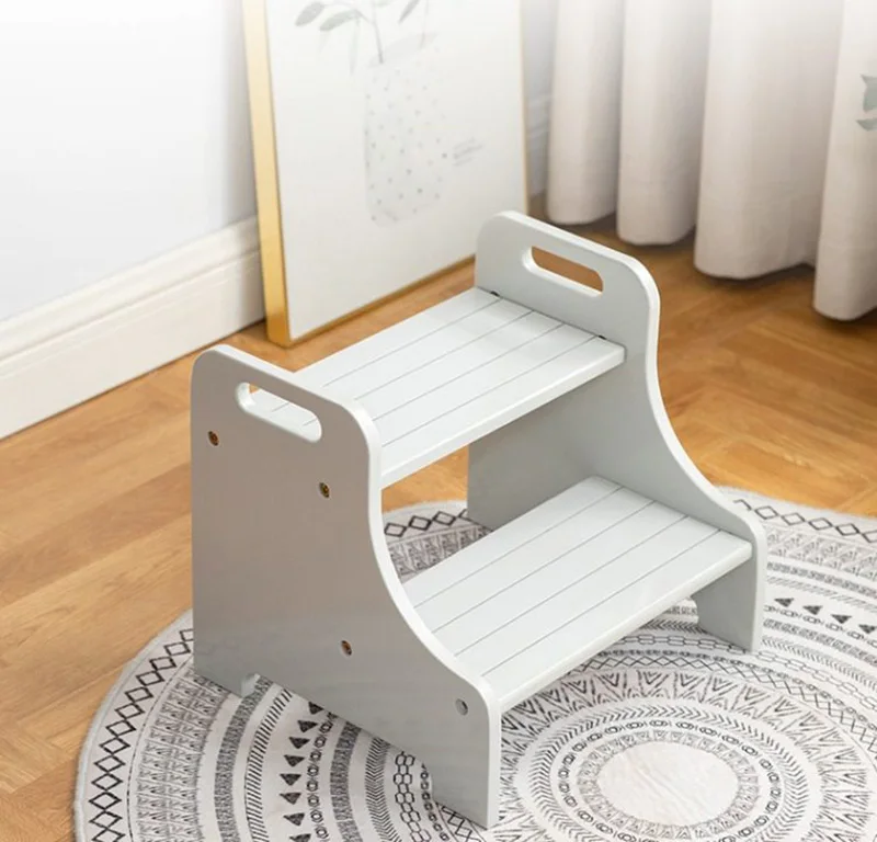 Solid Wood 2 Step Footstool Sturdy Kitchen Ladder Compact Stair Steps For Home Use Up To Washer Shoe Changing Stool Solid Wood 2 Step Footstool Sturdy Kitchen Ladder Compact Stair Steps For Home Use Up To Washer Shoe Changing Stool - Image 11