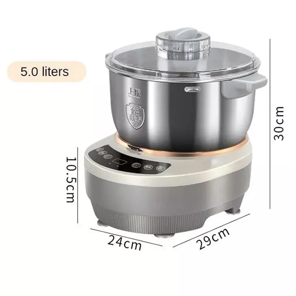 Teigknetmaschine 5L 7L Teigbereiter Elektrische Knetmaschine Teigmixer Mit Fermentationsfunktion Edelstahl Teigknetmaschine 5L 7L Teigbereiter Elektrische Knetmaschine Teigmixer Mit Fermentationsfunktion Edelstahl - Image 4