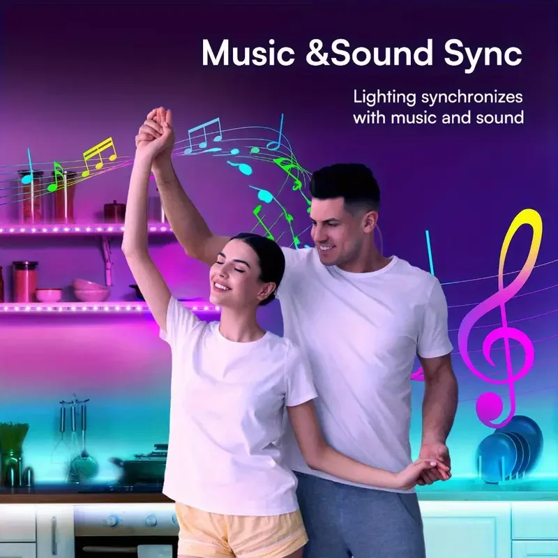 1–40 M Rgb Led Streifen 5V Usb – Musik-Synchronisation Mit Fernbedienung Für Zimmer, Tv Und Party 1–40 M Rgb Led Streifen 5V Usb – Musik-Synchronisation Mit Fernbedienung Für Zimmer, Tv Und Party - Image 6