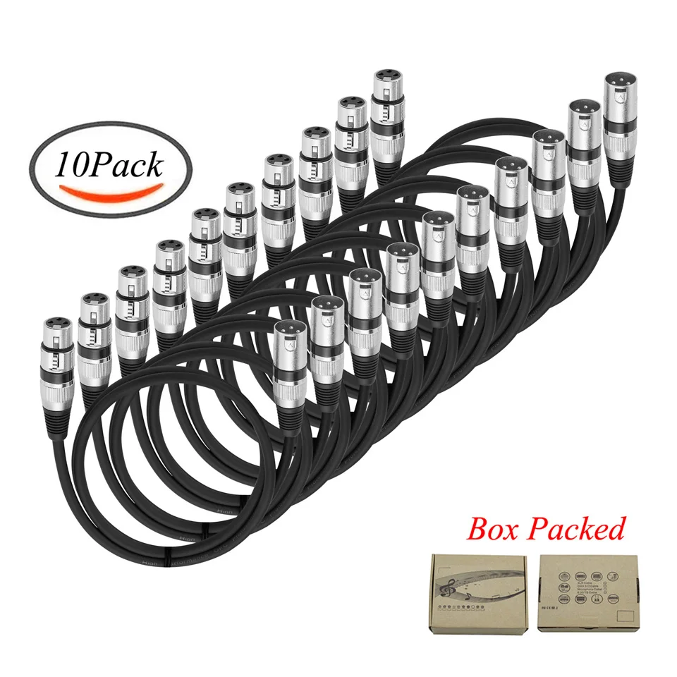 Bochara Xlr-Kabel – Abgeschirmtes Ofc-Mikrofonkabel, Stecker Auf Buchse, 1–10 M Für Mixer, Verstärker Und Bühne Bochara Xlr-Kabel – Abgeschirmtes Ofc-Mikrofonkabel, Stecker Auf Buchse, 1–10 M Für Mixer, Verstärker Und Bühne - Image 9