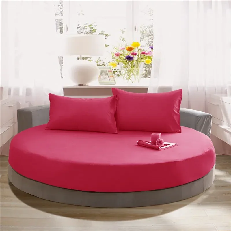 100% Cotton Round Bed Sheet Set Elastic Band Soft Skin Friendly Fitted Sheets Set Elastic Band Bedsheet 3/1 Pcs Mattress Cover 100% Cotton Round Bed Sheet Set Elastic Band Soft Skin Friendly Fitted Sheets Set Elastic Band Bedsheet 3/1 Pcs Mattress Cover - Image 29