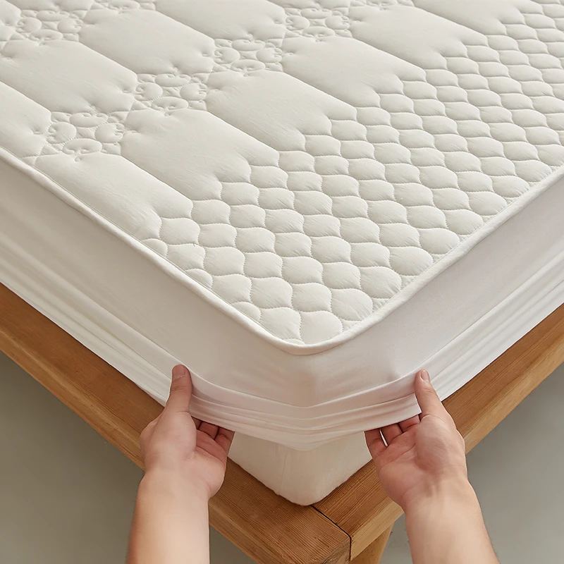 Waterproof Quilted Mattress Protector - Waterproof Fitted Sheet , Jacquard Style Mattress Cover, Antibacterial, Hypoallergenic Waterproof Quilted Mattress Protector - Waterproof Fitted Sheet , Jacquard Style Mattress Cover, Antibacterial, Hypoallergenic - Image 3