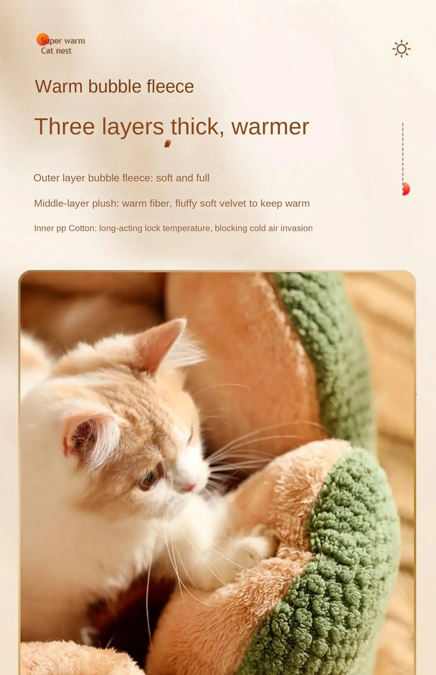 Petal Shaped Pet Bed, Plush Round Dog &Amp; Cat Cushion Mat With Knitted Texture, Ultra Soft Warm Nest For Kittens Puppies In Winter Petal Shaped Pet Bed, Plush Round Dog &Amp; Cat Cushion Mat With Knitted Texture, Ultra Soft Warm Nest For Kittens Puppies In Winter - Image 14