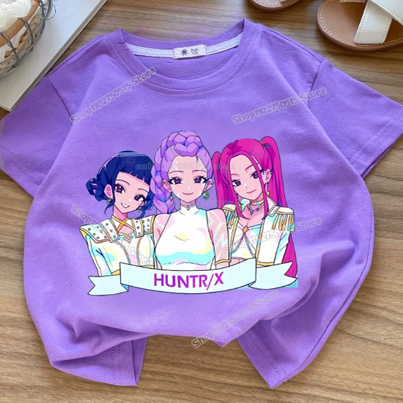 Summre Girl Kpop Demon Hunters Kleidung Rumi Mira Zoey Kurzarm-T-Shirt Für Kinder, Sommer, Lässige Oberteile, Cartoon-T-Shirt Aus Baumwolle Für Kleinkinder Summre Girl Kpop Demon Hunters Kleidung Rumi Mira Zoey Kurzarm-T-Shirt Für Kinder, Sommer, Lässige Oberteile, Cartoon-T-Shirt Aus Baumwolle Für Kleinkinder - Image 19